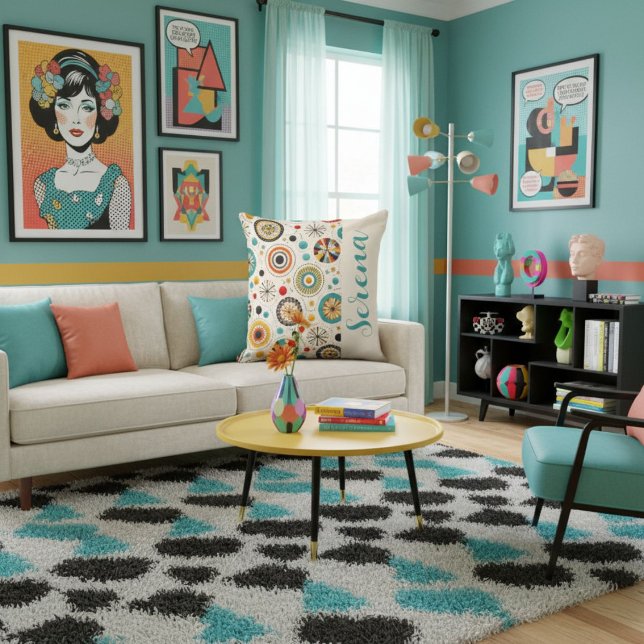 Almofada de lançamento abstrata geométrica moderna (Criador carregado)