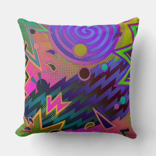 Almofada de lançamento abstrata Mania Retro dos an
