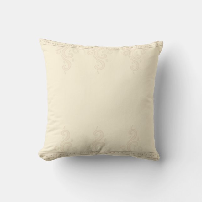 Almofada de lançamento amarela creme para relaxar (Frente)
