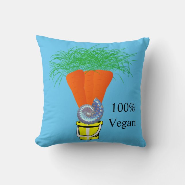 Almofada de lançamento Cenouras 100% Vegana (Frente)
