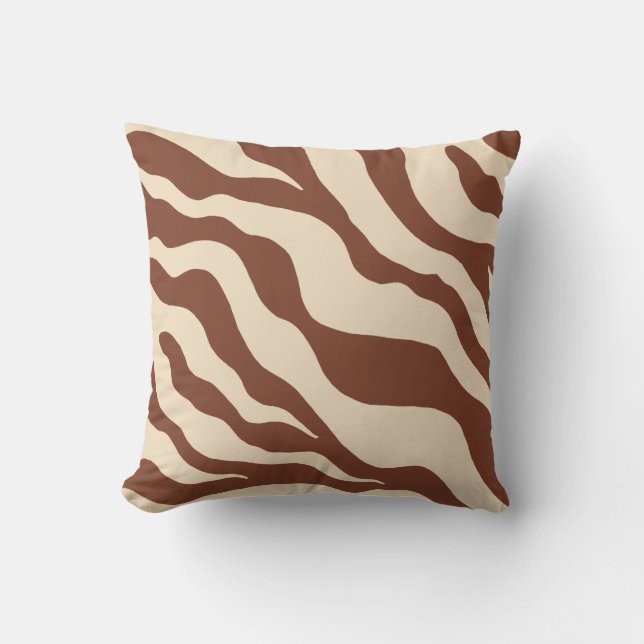 Almofada de lançamento com estampa de zebra (Frente)