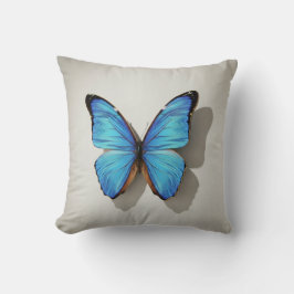 Almofada de lançamento de borboleta azul decoração