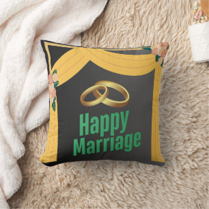 Almofada de lançamento de casamento feliz, Almofad