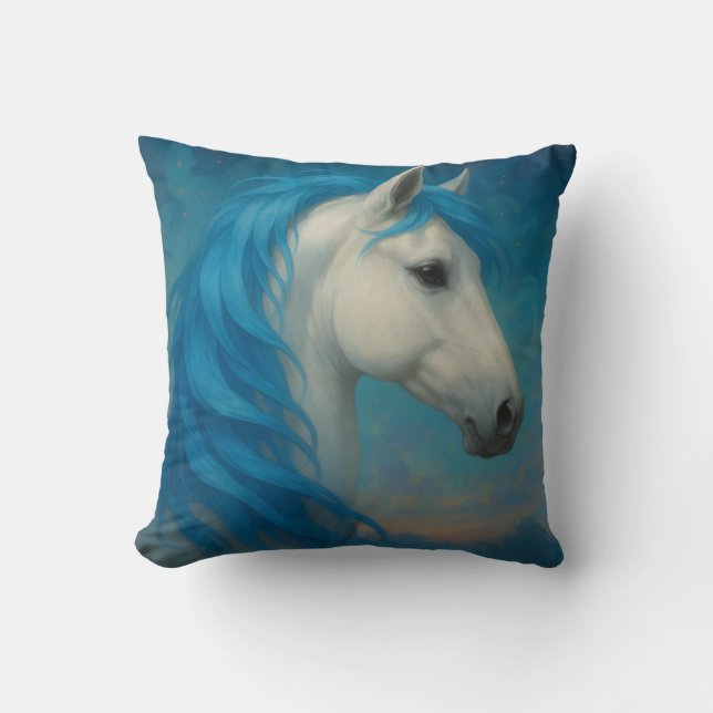 Almofada de lançamento de cavalo de fantasia (Frente)