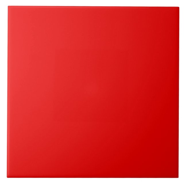 Almofada de lançamento de cor vermelha brilhante (Frente)