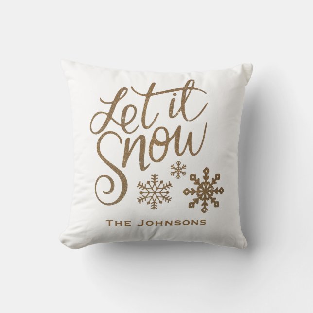 Almofada de lançamento de decoração de Natal Deixe (Frente)