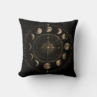 Almofada de lançamento de fases da lua vintage cel