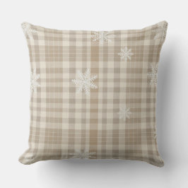Almofada de lançamento de floco de neve em gingham