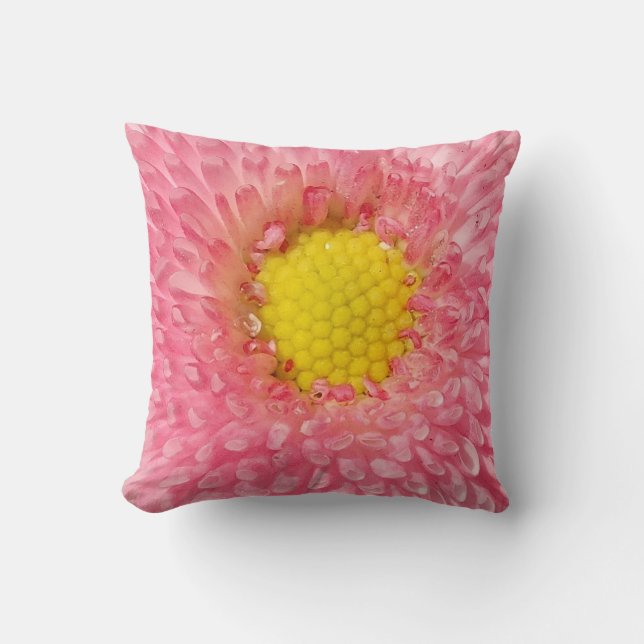 Almofada de lançamento de flor de margarida (Frente)