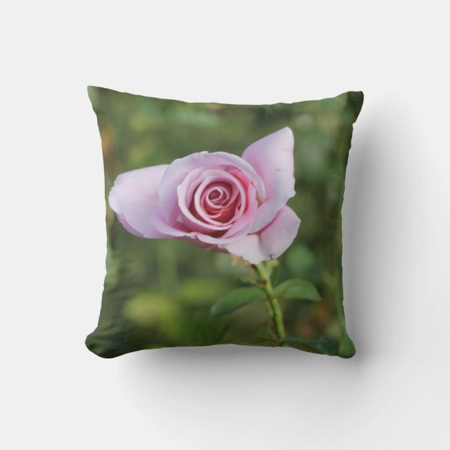 Almofada de lançamento de flor de rosa linda (Frente)