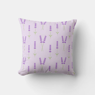 Almofada de lançamento de flores de lavanda