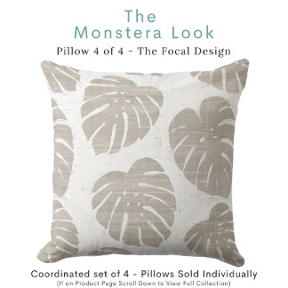 Almofada de lançamento de folhas de Monstera