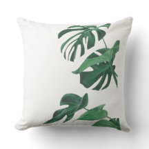 Almofada de lançamento de folhas de Monstera Deli