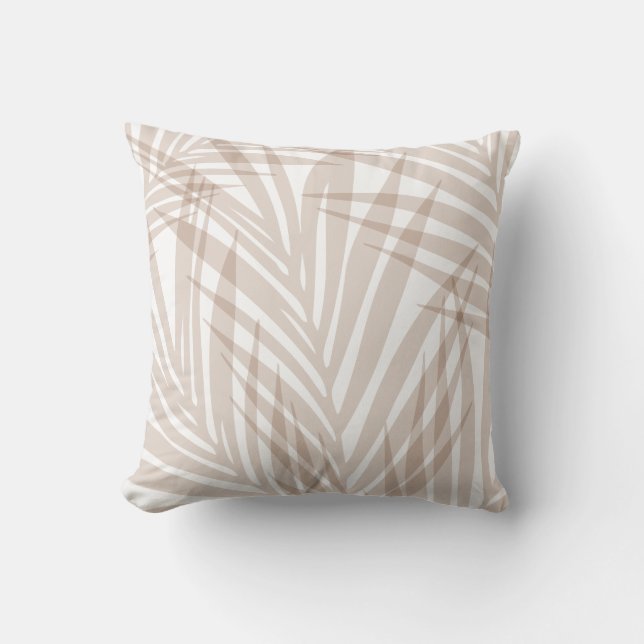 Almofada de lançamento de folhas tropicais minimal (Frente)