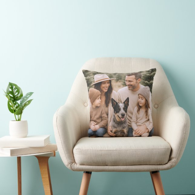 Almofada de lançamento de foto de família personal (Cadeira)