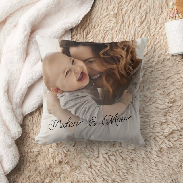Almofada de lançamento de foto personalizada da mã (Cobertor)