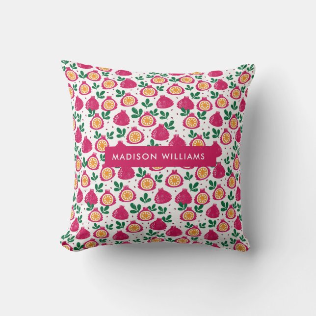Almofada de lançamento de frutas com inscrição edi (Frente)