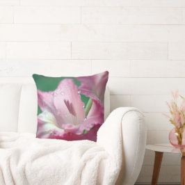 Almofada de lançamento de gladíolo rosa