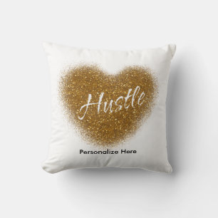 Almofada de lançamento de glamour de coração HUSTL