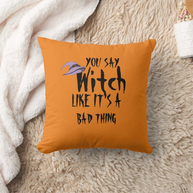 Almofada de lançamento de Halloween com frase de b (Cobertor)