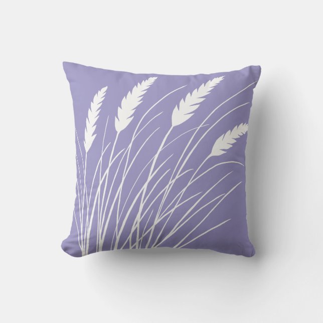 almofada de lançamento de lavanda com design de gr (Frente)