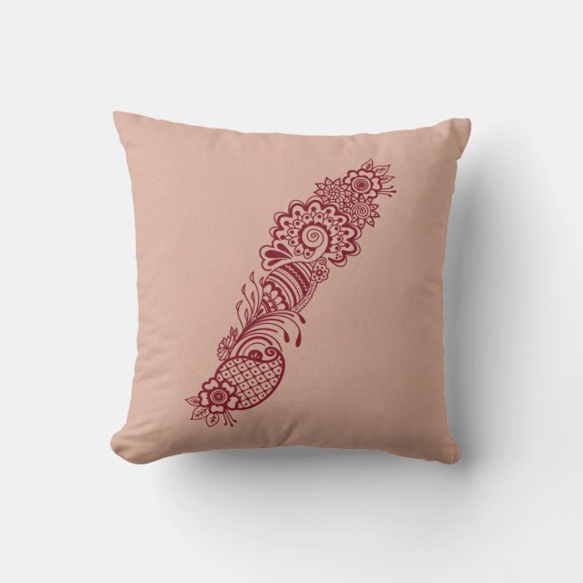 Almofada de lançamento de Mehndi (Frente)