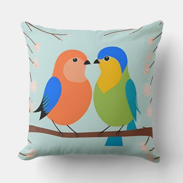 🐦 Almofada de lançamento de pássaros de desenho a (Frente)
