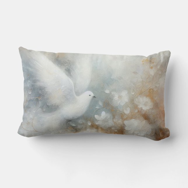 Almofada de lançamento de pombas de casamento (Verso)