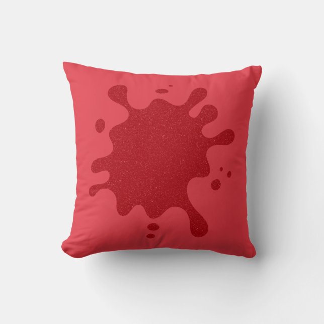 Almofada de lançamento de respingo vermelho de tom (Frente)
