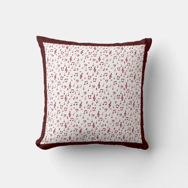 Almofada de lançamento de tema musical vermelho (Frente)