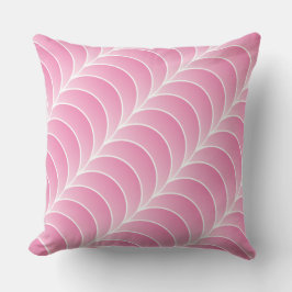 almofada de lançamento de tiras cor-de-rosa