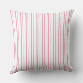 almofada de lançamento de tiras rosa suave
