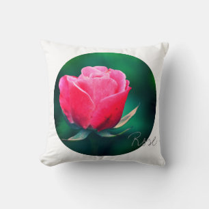 Almofada de lançamento de travesseiro com Rosa Ver