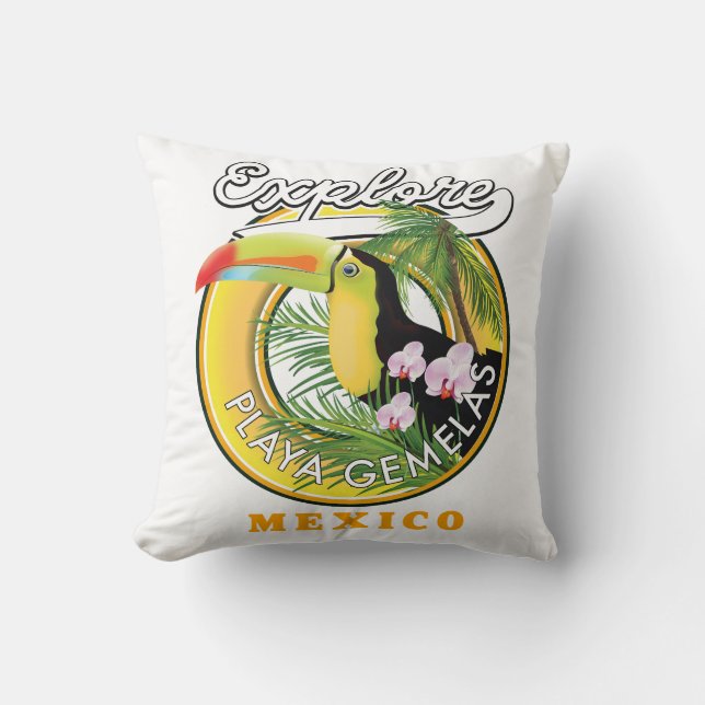 Almofada de lançamento de viagem Oaxaca México (Frente)
