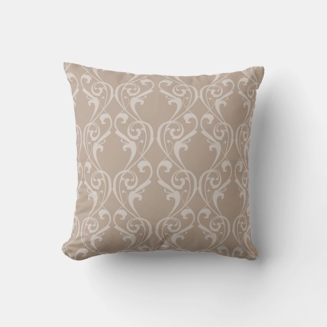 Almofada de lançamento elegante design damasco em  (Frente)