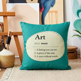 Almofada de lançamento estilo dicionário de arte p