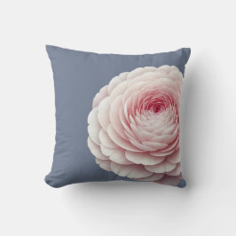 Almofada de lançamento floral azul-ardósia românti