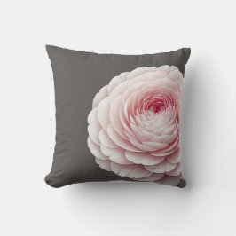 Almofada de lançamento floral de carvão elegante e