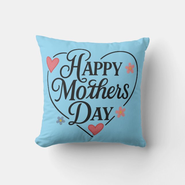 Almofada de lançamento floral para o Dia das Mães  (Frente)