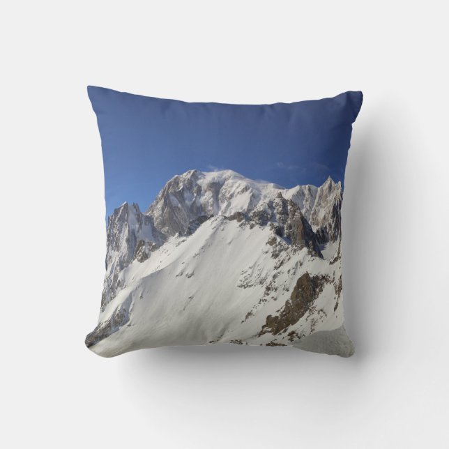 Almofada de lançamento Mont Blanc montanhas de inv (Frente)