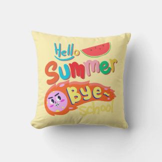 Almofada de lançamento Olá Verão Tchau Escola