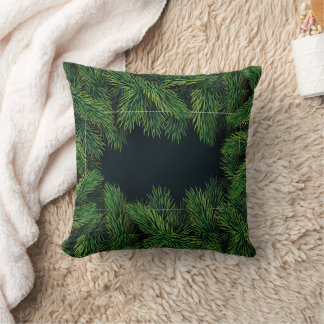 Almofada de lançamento padrão de folhas de aquarel