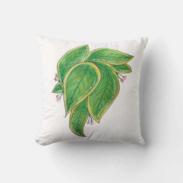 Almofada de lançamento planta desenho artístico fo (Frente)