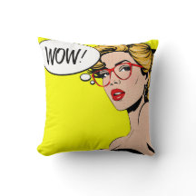 Almofada de lançamento Pop Art WOW