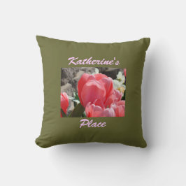 Almofada de lançamento Seu Lugar Flores de Tulipa