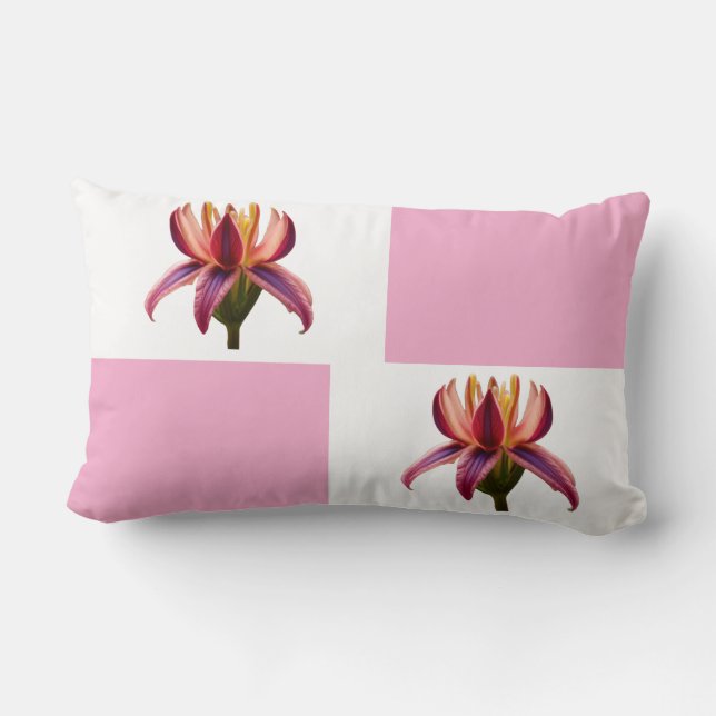 Almofada de Lombar 33 x 53,34 cm Flor (Verso)