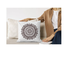 Almofada de mandala boêmia Throw Pillow