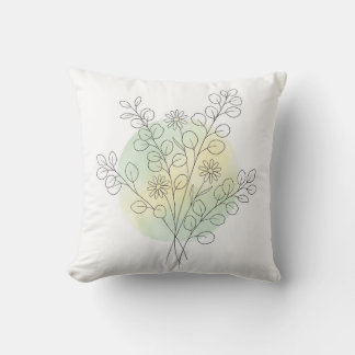 Almofada de Molho de Eucalipto Floral em Arte de L