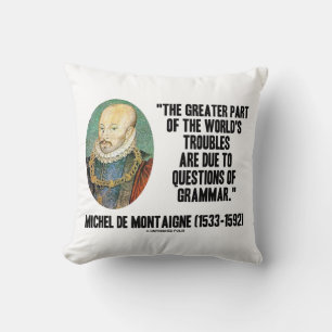 Almofada de Montaigne Questões de Gramática