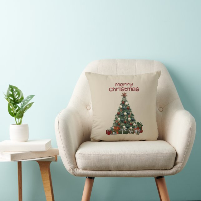 Almofada de Natal Árvore Alegre (Cadeira)